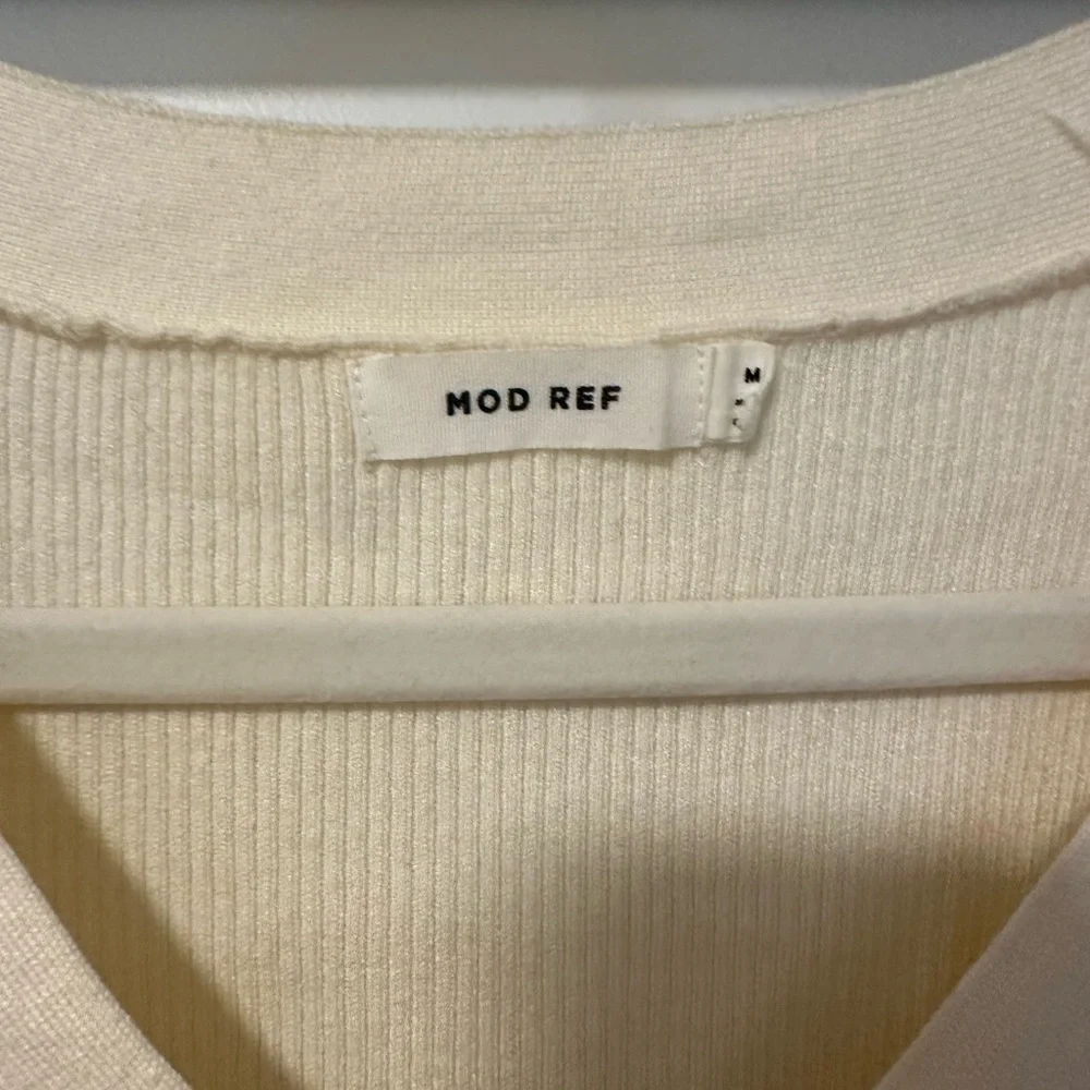 Mod Ref Cream Ribbed Knit Top - Picture 2 of 2
